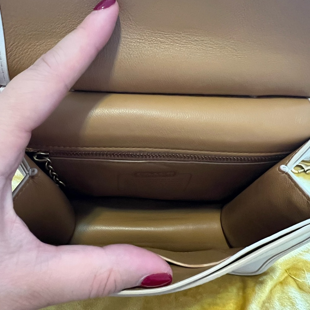Coach Ivory Leather Satchel - Picture 7 of 9